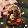 Read Halloween 2D Flat Acrylic Hanging Decoration Halloween Night Decoration Listing