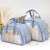 Double Layer Travel Toiletry Bag Transparent Cosmetic Bag Portable Makeup Storage Bag Travel