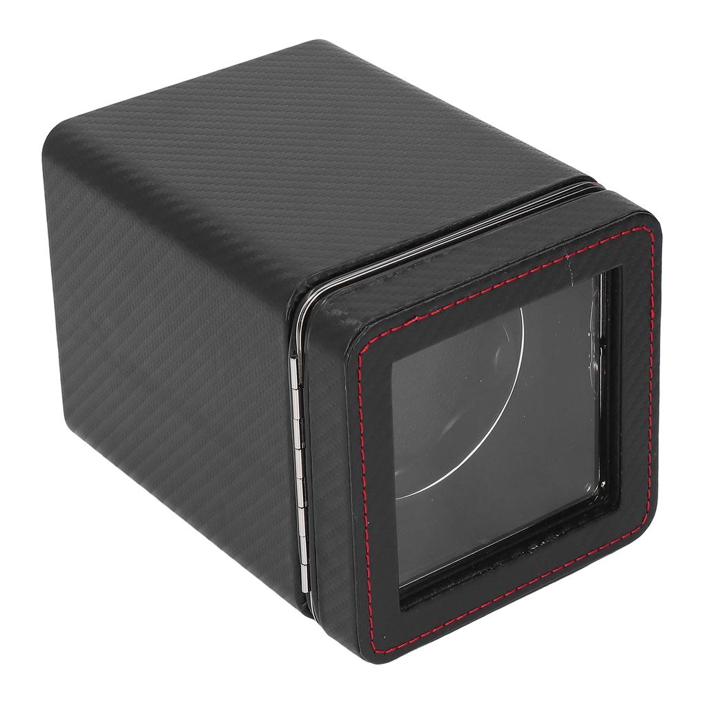 Single Watch Winder Automatic Rotation 4 Modes Mesh Texture Leather with LED Light Super Quiet