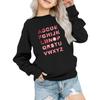 Kids' Fashion Loose-Fit Casual Long-Sleeve Christmas Print Oversized Crewneck Sweatshirt