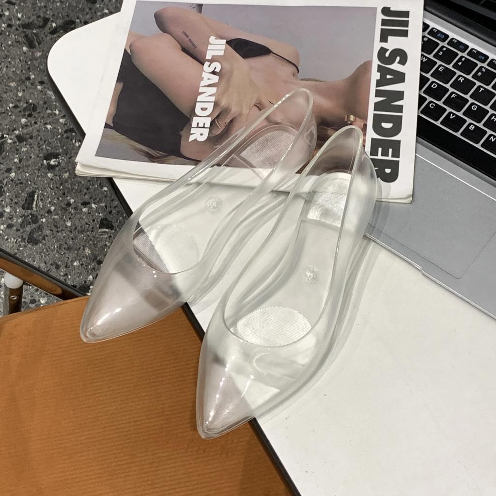 2015 Женские летние ПВХ остроносые сандалии однотонные плоские повседневные сандалии