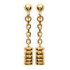 [J0069] - Gold Plated Earrings 'Choréographie' Golden - 22x3 Mm