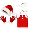 Костюм Санта-Клауса Костюм Санты Взрослый Шарф Перчатки Ковбойские Шляпы Роскошный Костюм Санта-Клауса для Праздничной Вечеринки