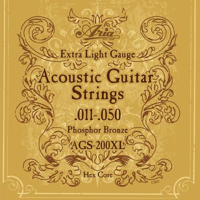 Струны для акустической гитары ARIA Folk Guitar Extra Light Phosphor Bronze AGS-200XL