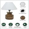 34,54 см Деревянная настольная лампа, Современное основание, Тканевый абажур для дома, офиса, кафе, ресторана, Резной горшок, Спальня, Столовая, Внутри кровати, Кухня