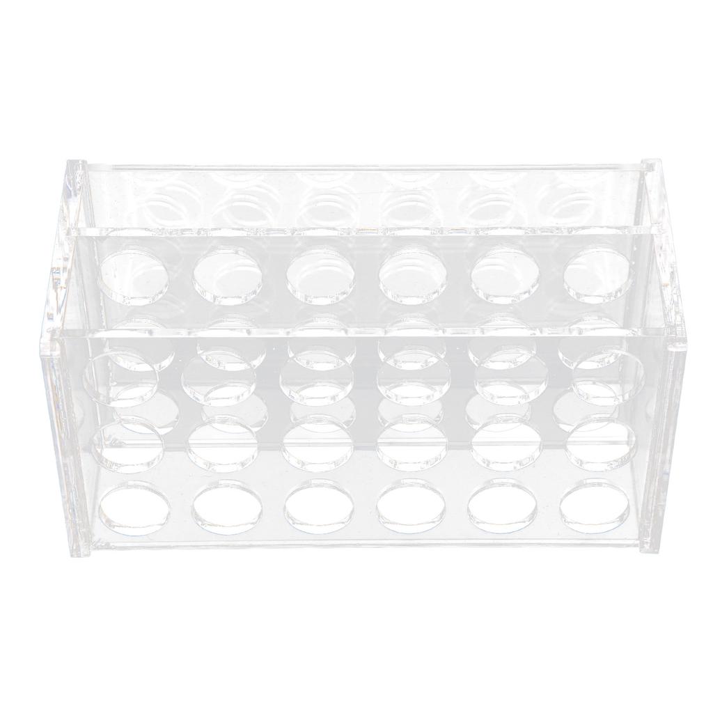 Acrylic Test Tube Rack for 17mm Tubes 18 Holes Transparent Centrifuge Tube Rack for 10ml 15ml Tube