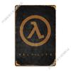 Half Life 2 Lambda Poster Metal Signs Rusty Painting Cave Club Tin Sign Poster