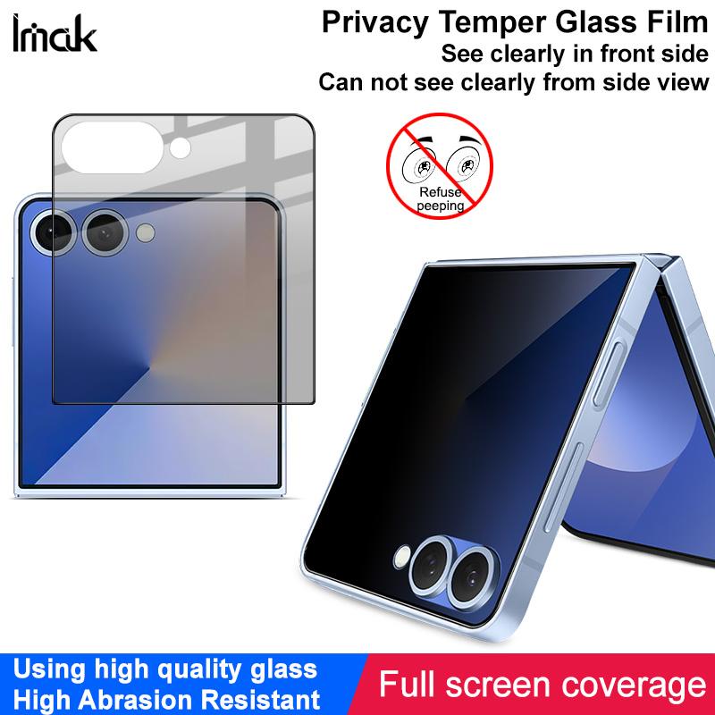 Для Samsung Galaxy Z Flip7 5G стекло IMAK Privacy Temper Glass Полноэкранное покрытие пленка
