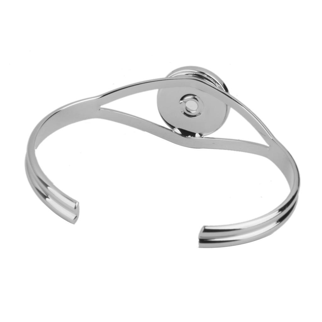 Серебряный браслет из алюминиевого сплава с одной кнопкой подходит для Noosa