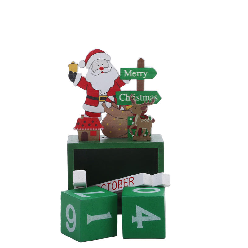 Креативное деревянное настольное календарное украшение, вечный календарь-блоки, подарок для рождественского декора