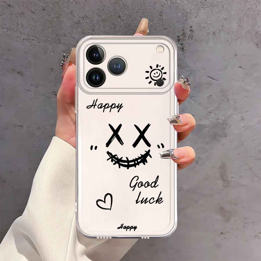 Чехол для телефона "Счастье и Удача" для Apple iPhone XR 12 7 8 14 15 Air 13 Mini 12 Pro MAX 17 16 Plus 16e 11 Face Мягкий Чехол