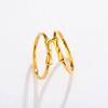 18K Gold Bow Knot Ring Color Gold Temperament Women's Ring Pair Ring High-end Water Shell Jewelry
