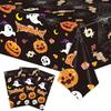 Halloween Tablecloth Spooky Ghost Printed Plastic Tablecloth Waterproof Indoor Outdoor