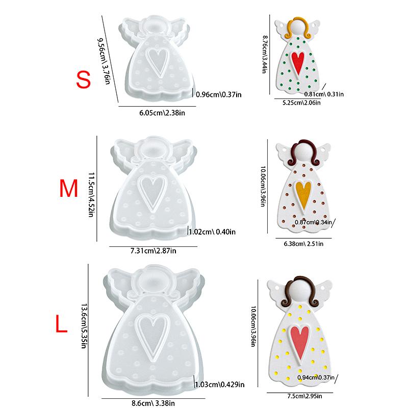 1 шт. Силиконовая форма для гипса своими руками, Подвеска, Подвесное украшение, Точка, Рождественская елка, Сердце, Безликий ангел