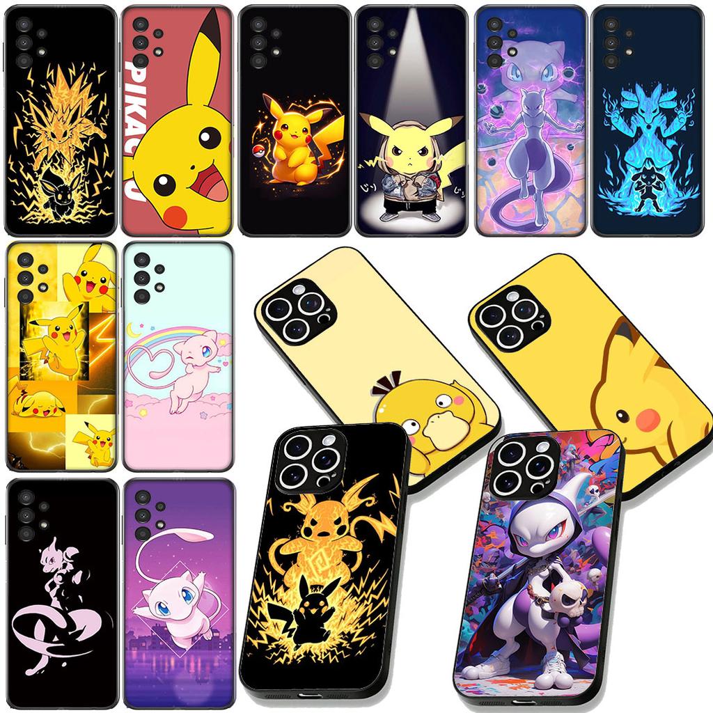 P-Pokemons GO P-Pikachus Mewtwo Phone Cover for Apple iPhone 12 13 Mini XS 11 Pro Max 7 8 Plus + XR 8+ X SE 2020 SE3 Case