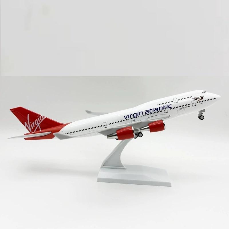 Aircraft Virgin Airways Model 30CM B747 Airplane Model Diecast Resin 1/124 Scale Plane Aviation Enthusiasts Collect Gift Display