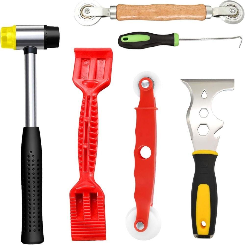 Ergonomic Handle Window Screen Repair Kit 6-in-1 Spline Installer Professional Screen Spline Tool