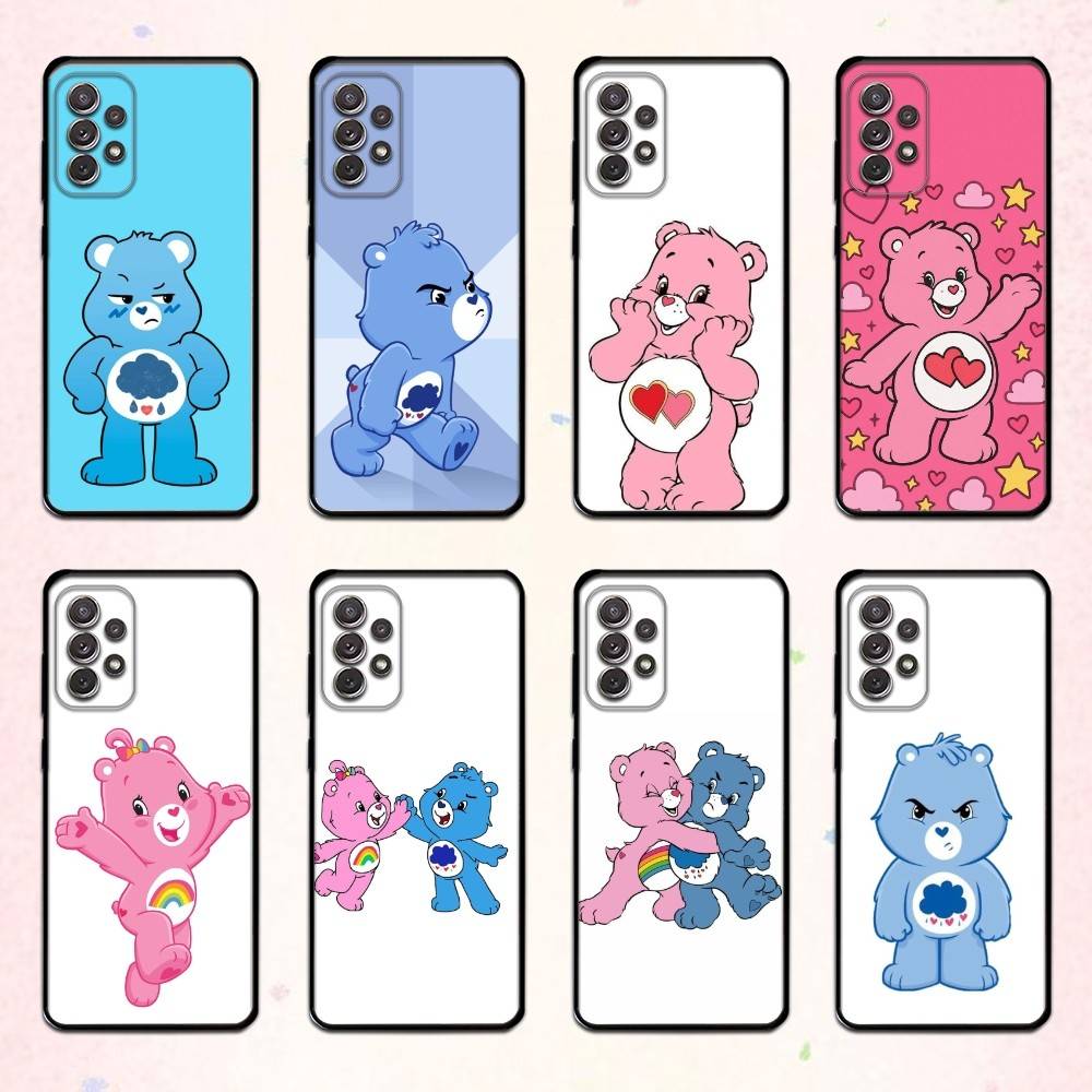 C-Classic C-Cute C-Care B-Bears Чехол для телефона для Samsung S 25,24,23,22,30,21,10,9,Ultra,Plus,Lite,FE,4,5 G Мягкий черный чехол