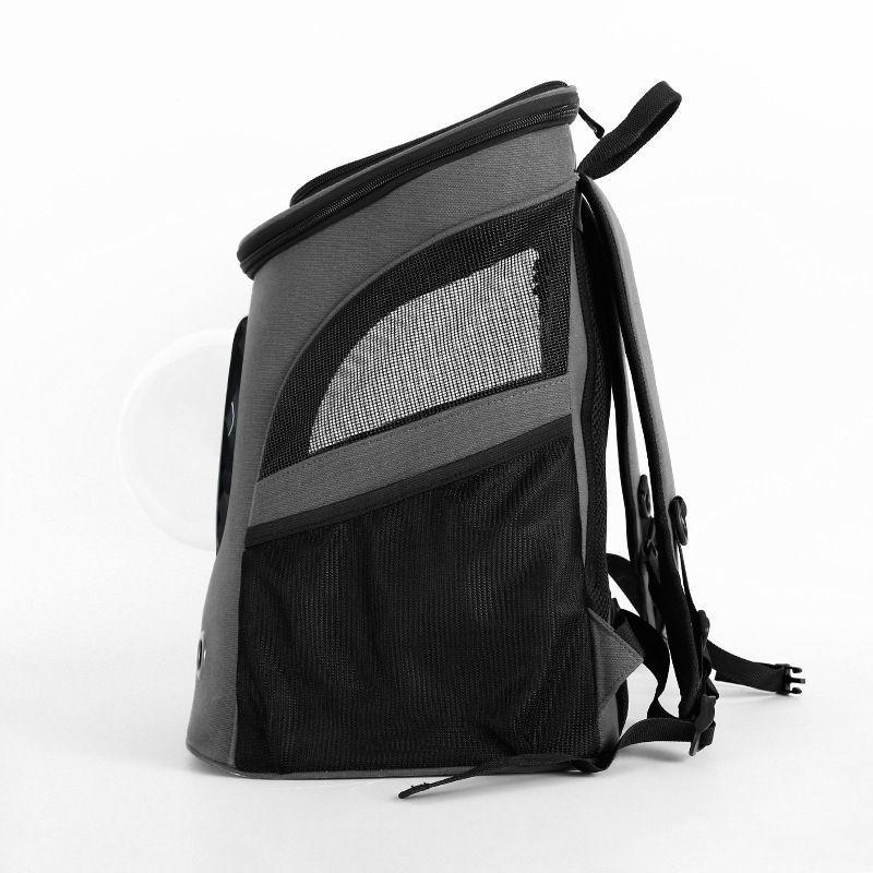 Breathable Double Shoulder Pet Backpack with Space Capsule Design
