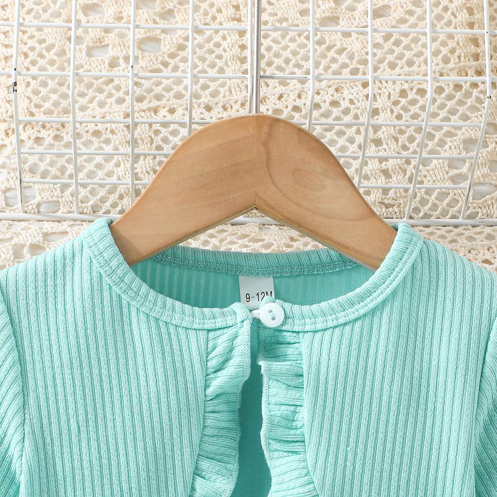 6M-3Y Baby Set Children's Clothing Floral Dress Autumn Children's Long-sleeved Dresses Bow Skirt Long-sleeved Jacket Set