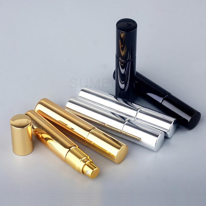 10Ml Portable Uv Glass Refillable Perfume Bottle With Aluminum Atomizer Spray Bottles Sample Empty Containers