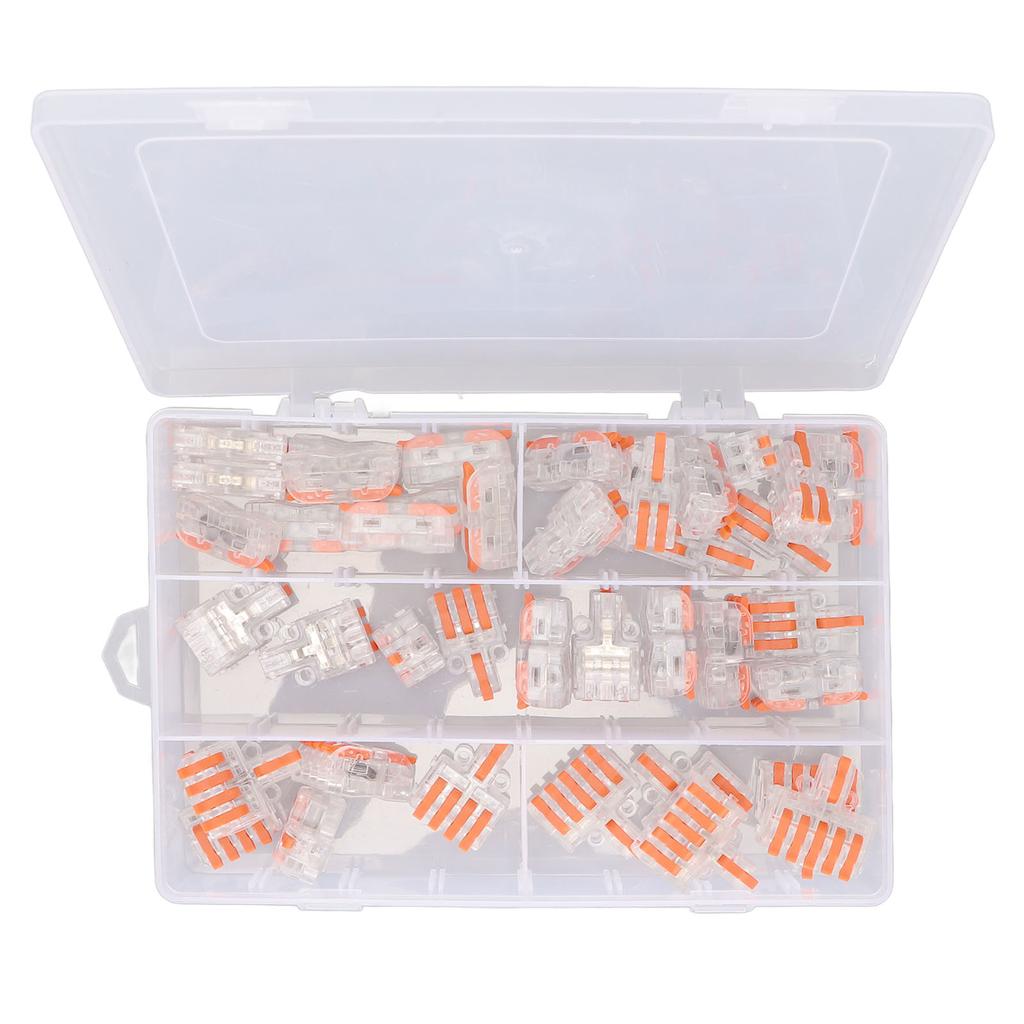 Набор из 40 шт. Сращивающие проволочные соединители PC Медь Компактный Быстрозажимной Соединитель для Домов