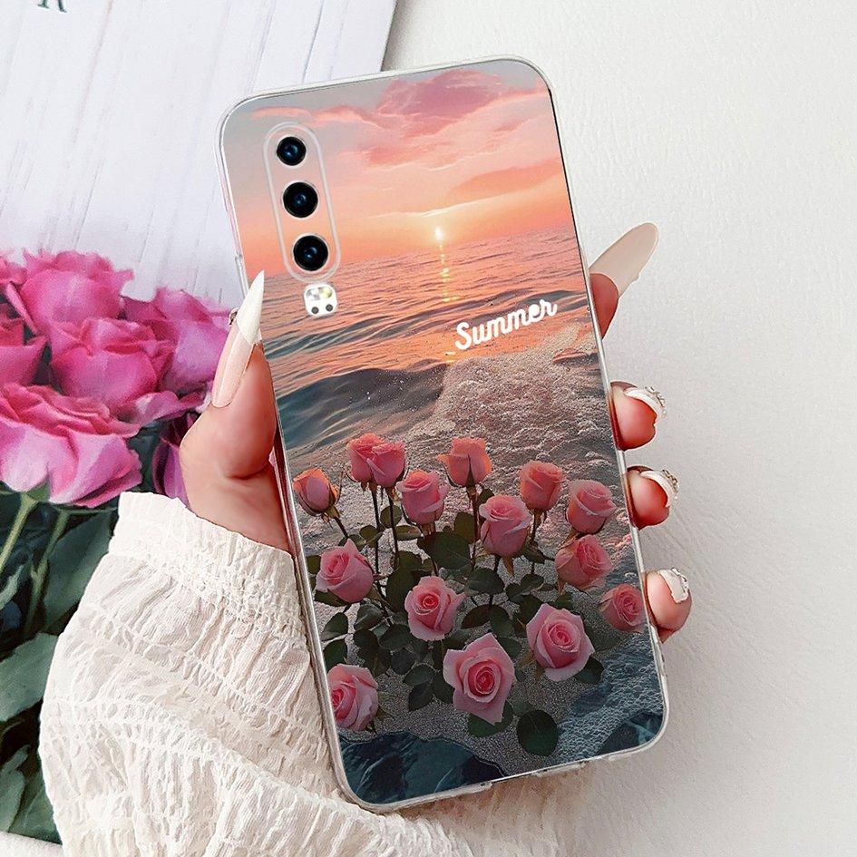 Для Huawei P30 Чехол P30 Pro Обложка ELE-L29 ELE-L04 VOG-L29 VOG-L09 Модный Цветочный Мягкий Силиконовый Бампер Для HuaweiP30 P30Pro Чехол