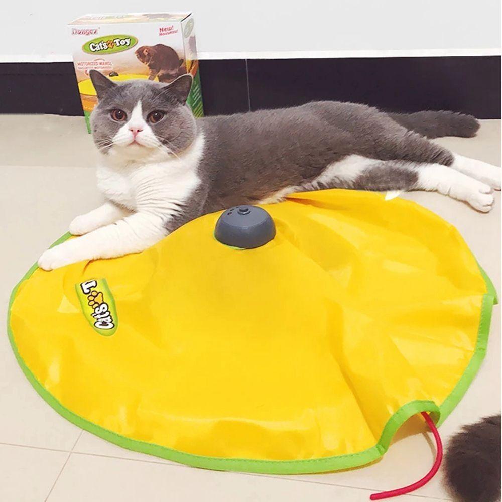 Feather Attachment Interactive Cat Toy Fabric Material Automatic Cat Toy Indoor Activity