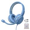 SIMOLIO Kids Headphones with Wired Mic for Virtual School Safe Volume Cord Headphones with Flexible Swivel Mic for Boys Teens Kids Lightweight