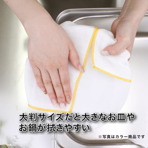 [.co.jp Exclusive] Sanbelm Kitchen Cloths, Counter Cloths, Dish Cloths, and Table Cloths, Cotton Gauze Dish Cloths, Standard/Large Set, White, 25x35cm