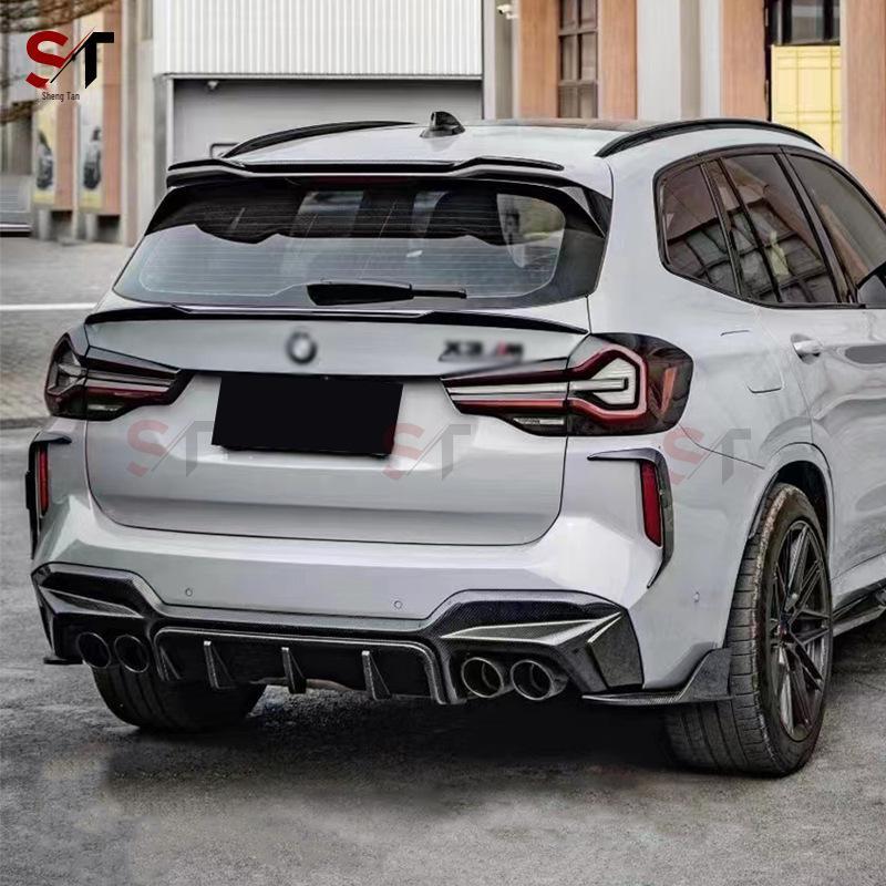 2022 BMW X3M F97 Комплект диффузора-губы заднего бампера из углеродного волокна