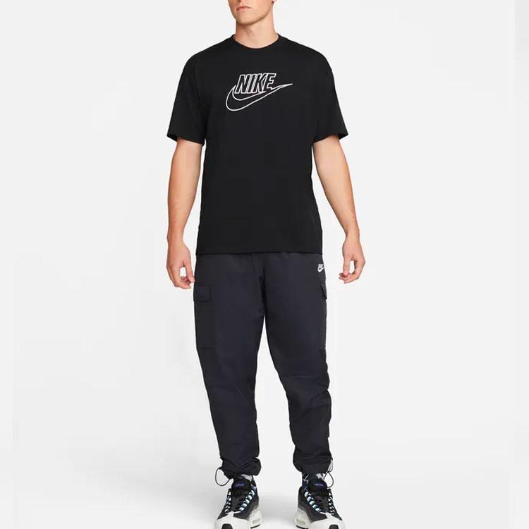Nike Футболки Мужские Черные С Круглым Вырезом Умеренный Прямой Крой DR7826-010