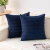 Solid Color Plush Double-Sided Pillowcase Corduroy Cushion Cover Decorative Sofa Bed Head Lumbar Support Pillowcase Set Of Two