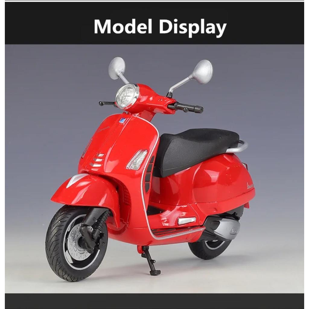 Welly 1/12 2020 Vespa GTS Super Сплав Досуг Модель Мотоцикла Металл Уличные Дорожные Мотоциклы Модель Симуляция Детская Игрушка Подарок