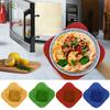 Heating Bowl Cover Microwave Safe Easy Handling Heat Resistant with Corner Edge Design Bowl Pot Holder