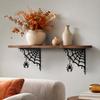 Gothic Home Accents 2Pcs Spider Web Corner Metal Wall Art, Signs Outdoor Decor, Housewarming Gift Minimalist Aesthetic Sculpture for