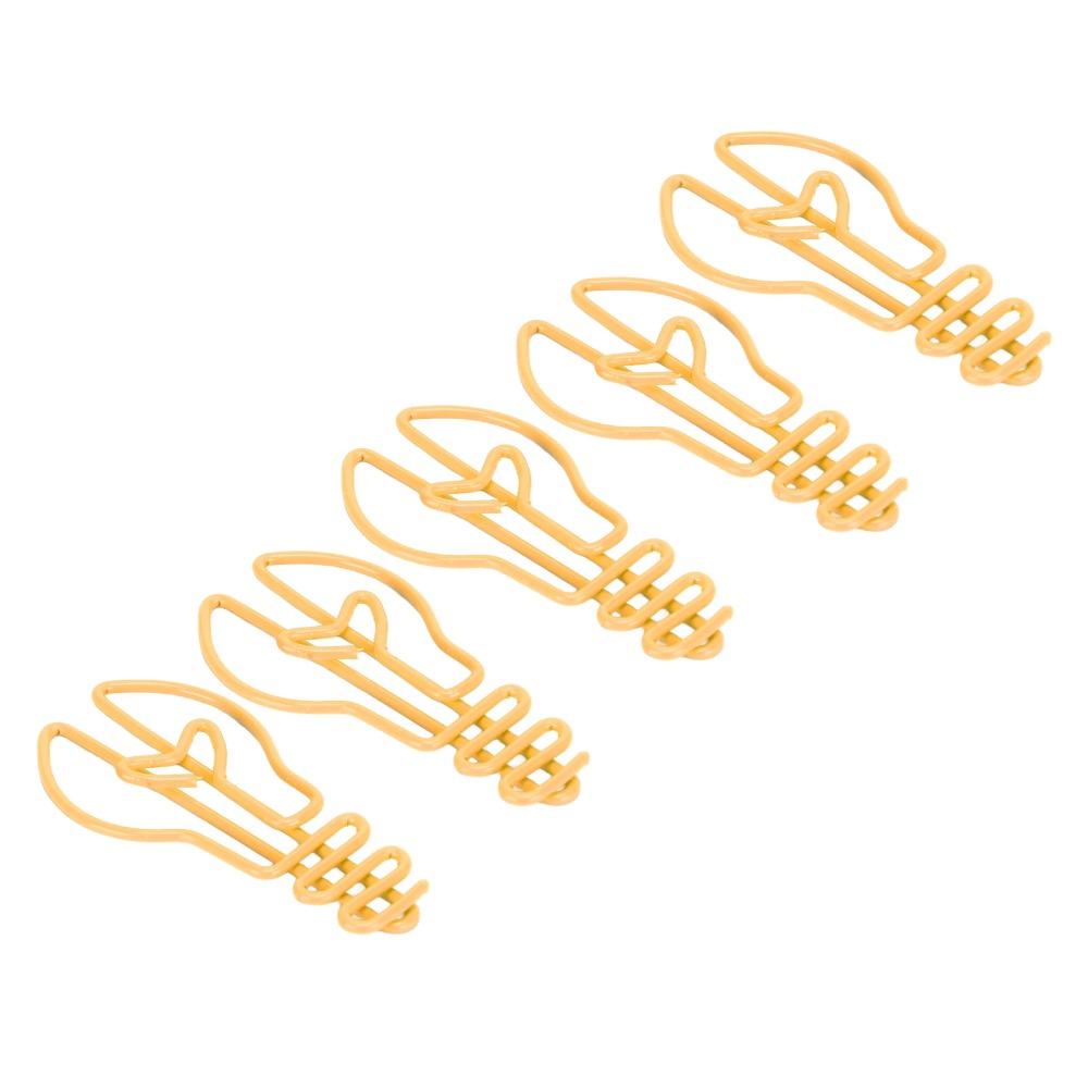 100pcs Plastic-coated Metal Bulb Shape Paper Clips Yellow/Pink Metallic Paper Clips Office Supplies