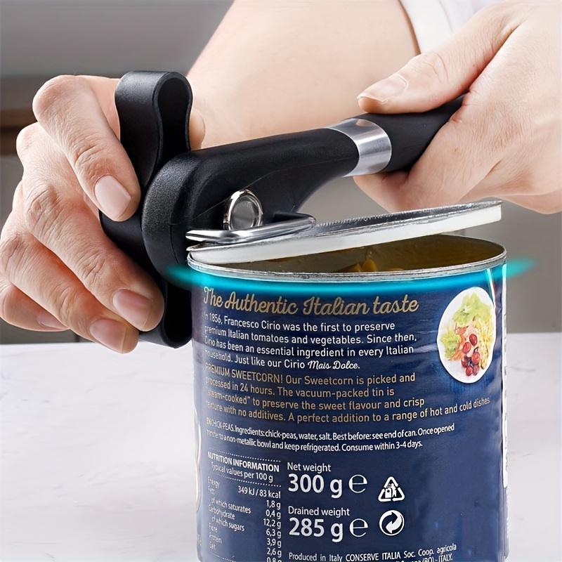 Quick & Easy Stainless Steel Can Opener - Multi-functional Kitchen Gadget That Opens Cans with Ease!