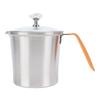 Milk Frother Cup 500ml Stainless Steel Milk Frothing Pitcher Steaming Pitcher with Glass Lid