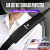 BERV3 2Pcs Car Leather Seat Belt Covers Car Interior Accessories Sticker For BMW X1 X2 X3 X5 X4 X6 X7 iX3 F20 F10 F07 E70 E46 E90 E92