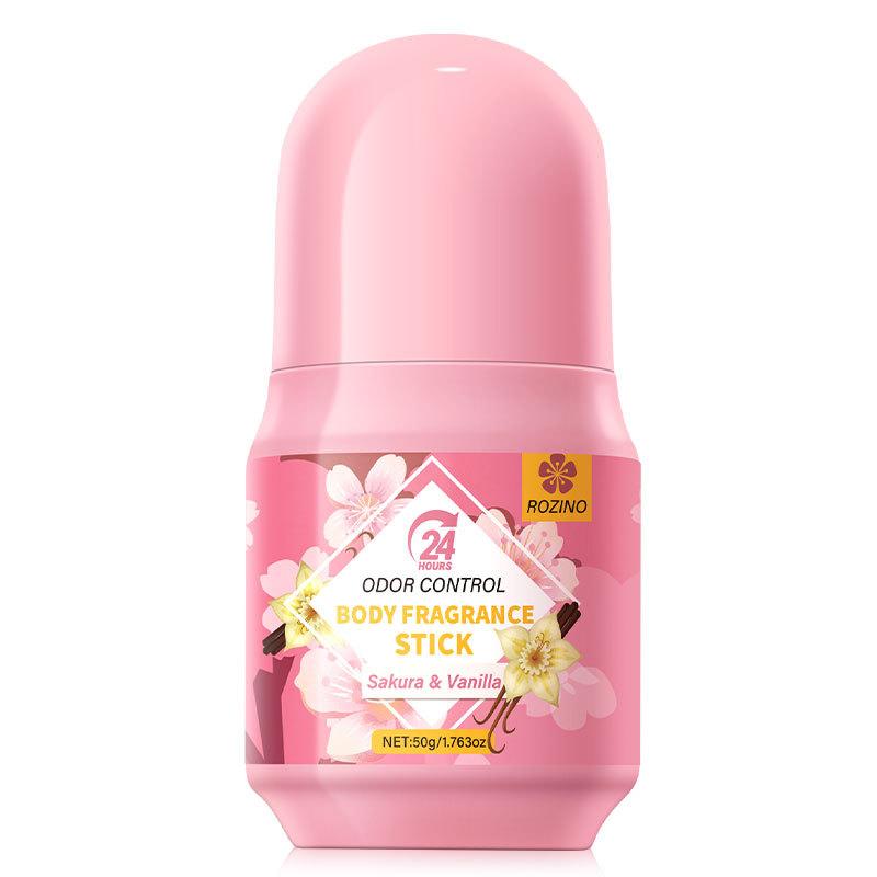 Antiperspirant Lotion ROZINO Cherry Blossom Vanilla Lasting Fragrance Antiperspirant Body Lotion Aromatic Body Bar