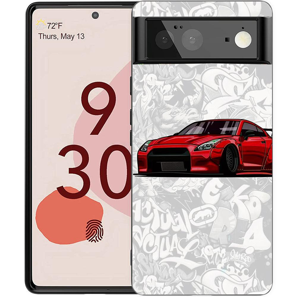 JDM Спортивные Автомобили Мужской Мужчины Чехол для Телефона для Google Pixel 8 7 6 7A 6A Pro 5G Ударопрочный Силиконовый Мягкий 9 Pro XL 8 Pro 5G Оболочка