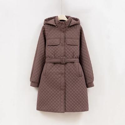 Женская осенне-зимняя куртка с капюшоном Diamond, легкая свободная ветрозащитная куртка средней длины для женщин, 5 цветов