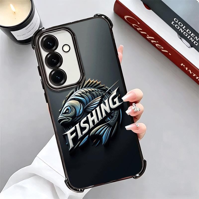 Nash Fishing Fish Mark Plating Phone Case For Samsung A17 A07 A37 A57 A16 A56 A15 A55 A14 A54 A13 A53 A26 A36 A25 A35 A24 A34 A2