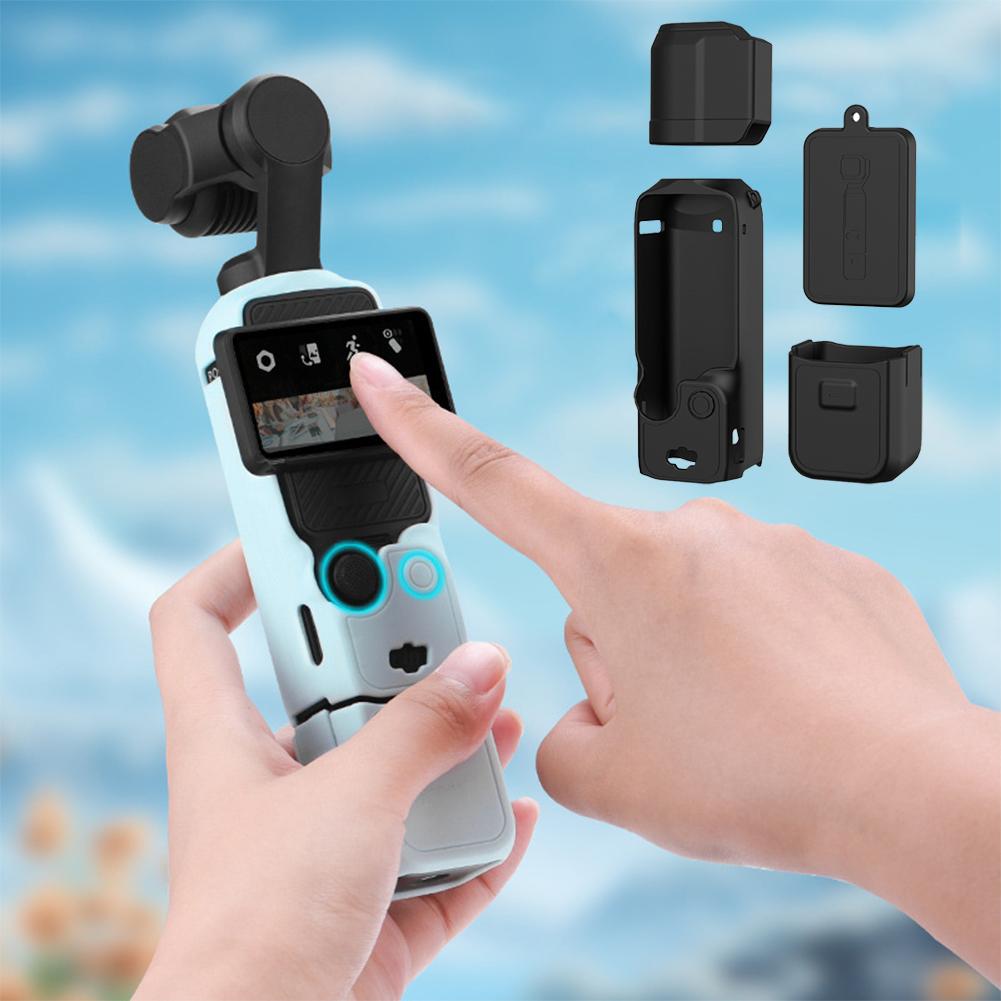 Силиконовый Чехол для DJI OSMO Pocket 3 Защитный Чехол Аксессуары Всесторонняя Защита Однотонный Корпус Камеры Аксессуары