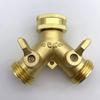 Brass Garden Hose 2-Way Y-Type Water Diverter Valve