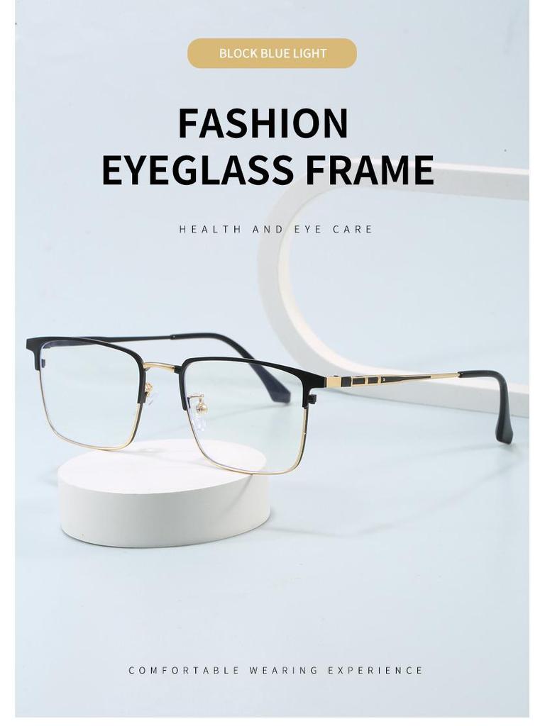 Мужская ультралегкая оправа для очков Plano с защитой от синего света и пружинящими заушниками, готовая для установки линз по рецепту, в деловом стиле