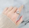 Elegant Oval Zircon Ring For Women Large Carat Simulated Diamond Statement Jewelry Fashionable Hand Accessory Gift