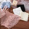 Sexy Women Lace Panties Girl Low Waist Satin Pure Cotton Crotch Hollow Seamless Underwear Briefs