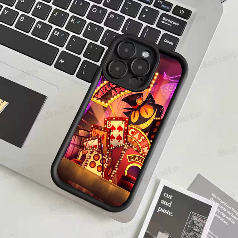 Чехол для телефона H-Hazbin H-Hotel Для iPhone 17 16 15 14 13 12 11 Pro Max 16E Plus INS Мягкий чехол